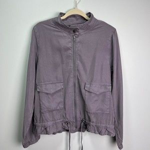 NWT Sanctuary Purple  drawstring jacket zipup women lightweight with pockets